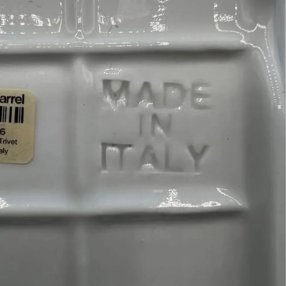 Trivet Ceramic SnowFlake Italy Stefani Ceramica Crate & Barrel 8